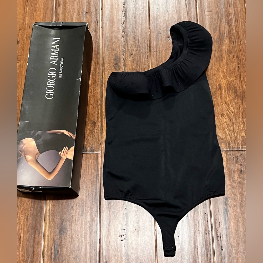 Giorgio Armani by Wolford BLUE lace top size small New $$$ - Picture 3 of 13
